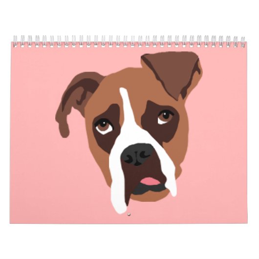 Calendrier de milieu de chien de boxeur (Protection)