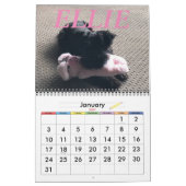 Calendrier de minimalisme TOUTE ANNÉE/TAILLE/COULE (Jan 2027)