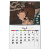 Calendrier de minimalisme TOUTE ANNÉE/TAILLE/COULE (Mar 2026)