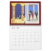 Calendrier de mode Art Déco de George Barbier (Mar 2027)