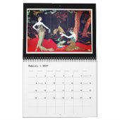 Calendrier de mode Art Déco de George Barbier (Feb 2027)