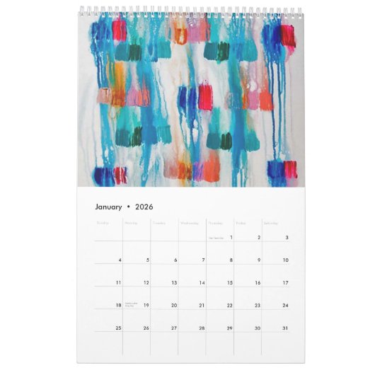 Calendrier de mur d'art Abstrait par Janz (Jan 2026)