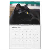 Calendrier de mur photo des chats noirs (Feb 2026)