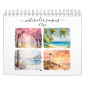 Calendrier de mur saisonnier aquarelle (Protection)
