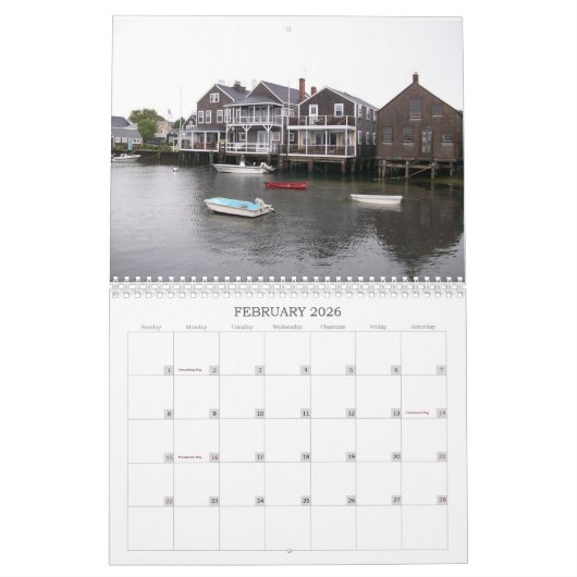 Calendrier de Nantucket 2012 (Feb 2026)