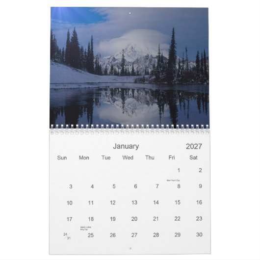 Calendrier de nature et de faune (Jan 2027)