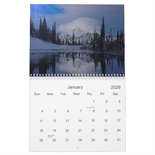 Calendrier de nature et de faune (Jan 2026)