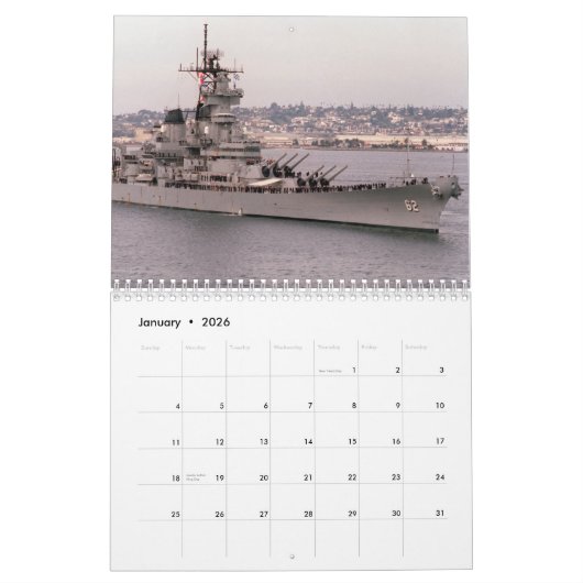Calendrier de New Jersey d'USS (Jan 2026)