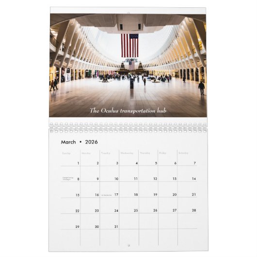 Calendrier de New York (Mar 2026)