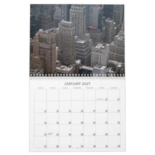 Calendrier de New York City 2011 (Jan 2027)