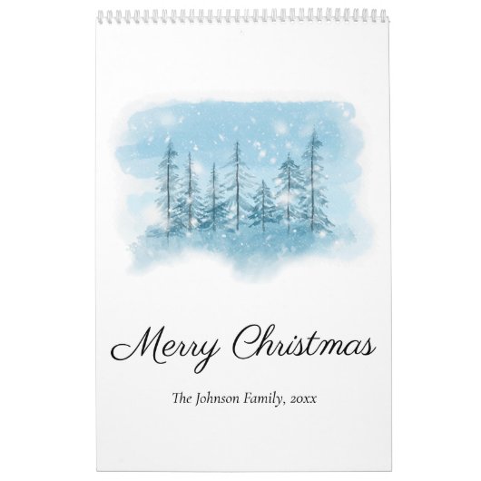 Calendrier de Noël hivernal neige (Protection)