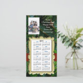 Calendrier de Noël/Nouvel An personnalisé Carte ph (Debout devant)