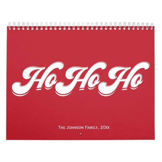 Calendrier de Noël rouge Ho Ho Ho (Protection)