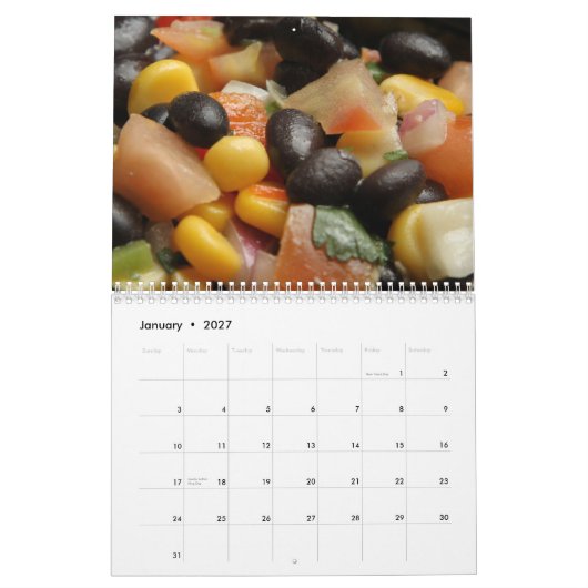 Calendrier de nourritures de confort (Jan 2027)
