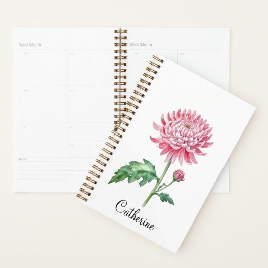 Calendrier de novembre Fleur de naissance Chrysant (Devant avec enveloppe)