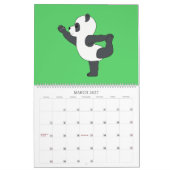 Calendrier de pandas en postures de yoga (Mar 2027)