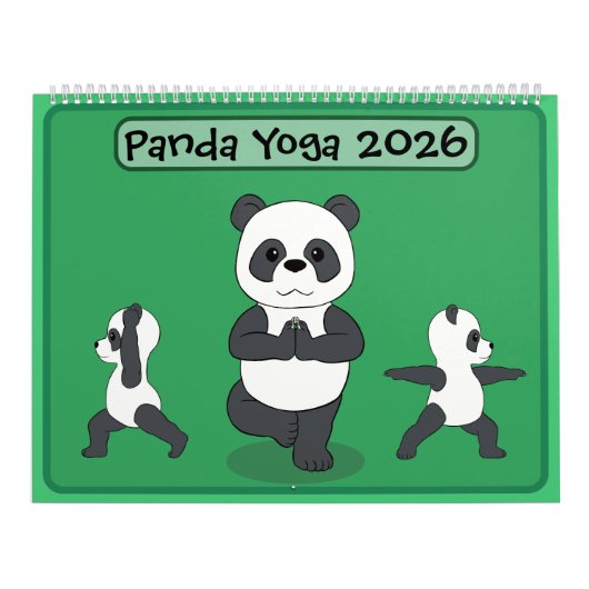 Calendrier de pandas en postures de yoga (Protection)