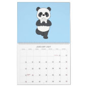 Calendrier de pandas en postures de yoga (Jan 2027)
