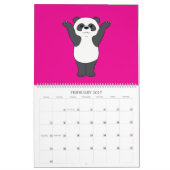 Calendrier de pandas en postures de yoga (Feb 2027)