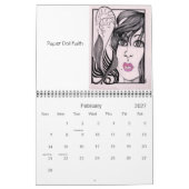 Calendrier de papier de poupées de Nouveau d'art (Feb 2027)