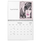 Calendrier de papier de poupées de Nouveau d'art (Feb 2026)