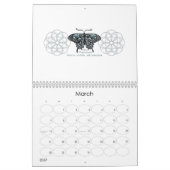 Calendrier de papillon de pierre porte-bonheur (Mar 2027)