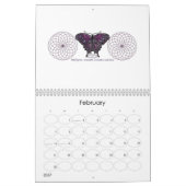 Calendrier de papillon de pierre porte-bonheur (Feb 2027)