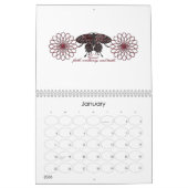 Calendrier de papillon de pierre porte-bonheur (Jan 2026)