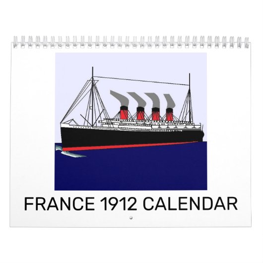 Calendrier de Paquebot France 1912 (Protection)
