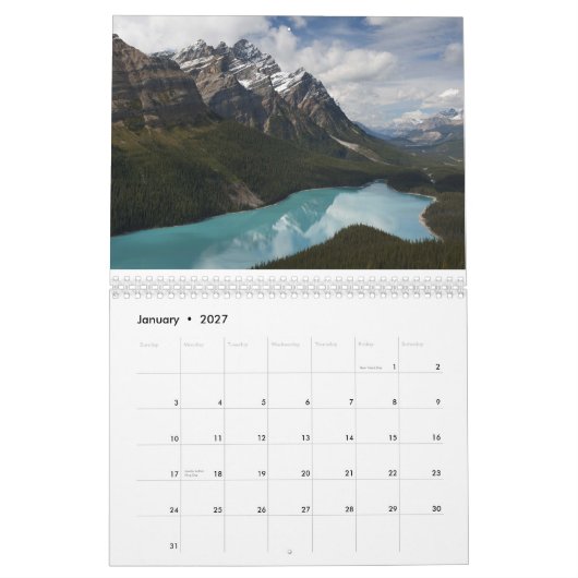 Calendrier de parc national de Banff (Jan 2027)