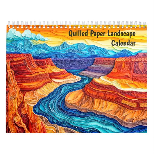 Calendrier de paysage en papier enroulé (Protection)