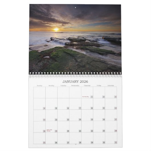 Calendrier de paysages marins (Jan 2026)
