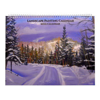 Calendrier de peinture de paysage panoramique pour