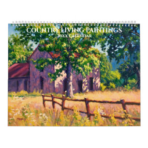 Calendrier de peinture de vie de campagne coloré