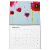 Calendrier de peinture des fleurs de couleurs vive (Jan 2027)