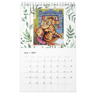 Calendrier de peintures de chats de Louis Wain