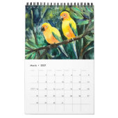 Calendrier de peintures de perroquets (Mar 2027)