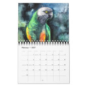 Calendrier de peintures de perroquets (Feb 2027)