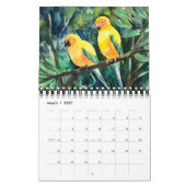 Calendrier de peintures de perroquets (Mar 2027)