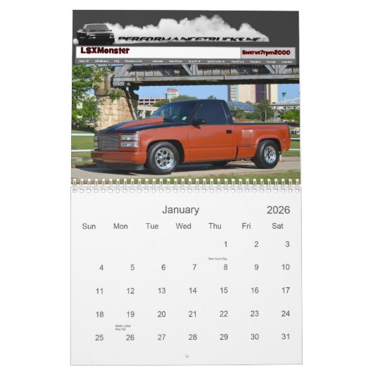 calendrier de Performancetrucks.net 2012 (Jan 2026)