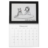 Calendrier de personnes de serviette (Feb 2027)