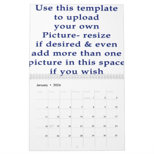 Calendrier de photo faire-il-yoursef (Jan 2026)