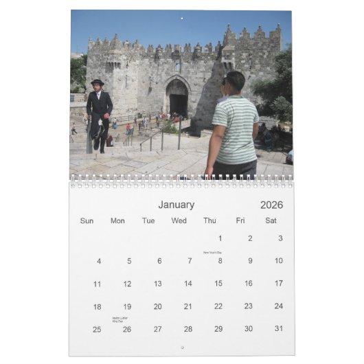 Calendrier de photographie de la Palestine (Jan 2026)