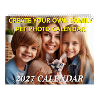Calendrier de photos de famille de animaux de comp