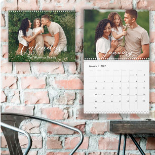 Calendrier de photos de famille personnalisé 2026