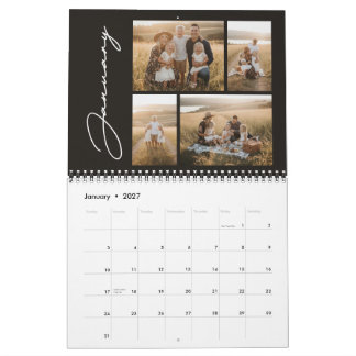 Calendrier de photos de famille personnalisé 2027,