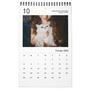 Calendrier de photos de famille personnalisé simpl