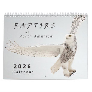 Calendrier de photos de rapaces d'Amérique du Nord