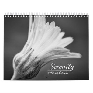 Calendrier de photos en noir et blanc : Sérénité