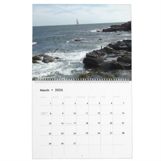 Calendrier de plage (Mar 2026)